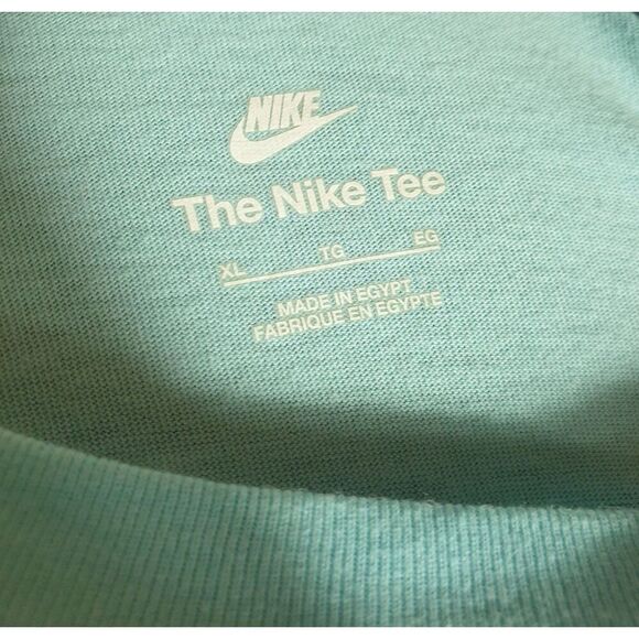 Nike Girls Long Sleeve Lightweight Light Blue Tee XL Swoosh Logo - Picture 6 of 6